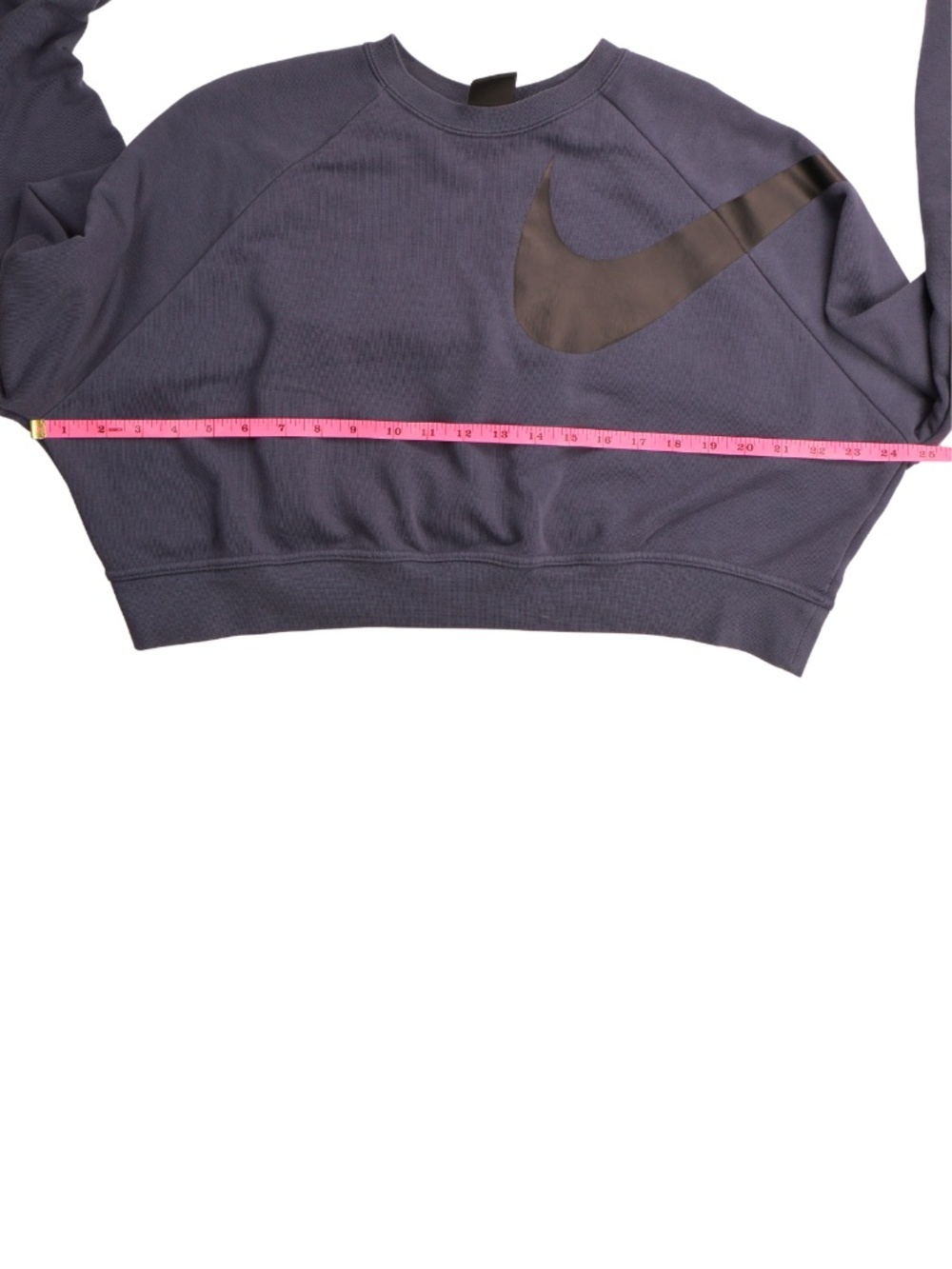 Nike Dri-FIT Blue Cropped Sweatshirt Medium - Picture 4 of 6